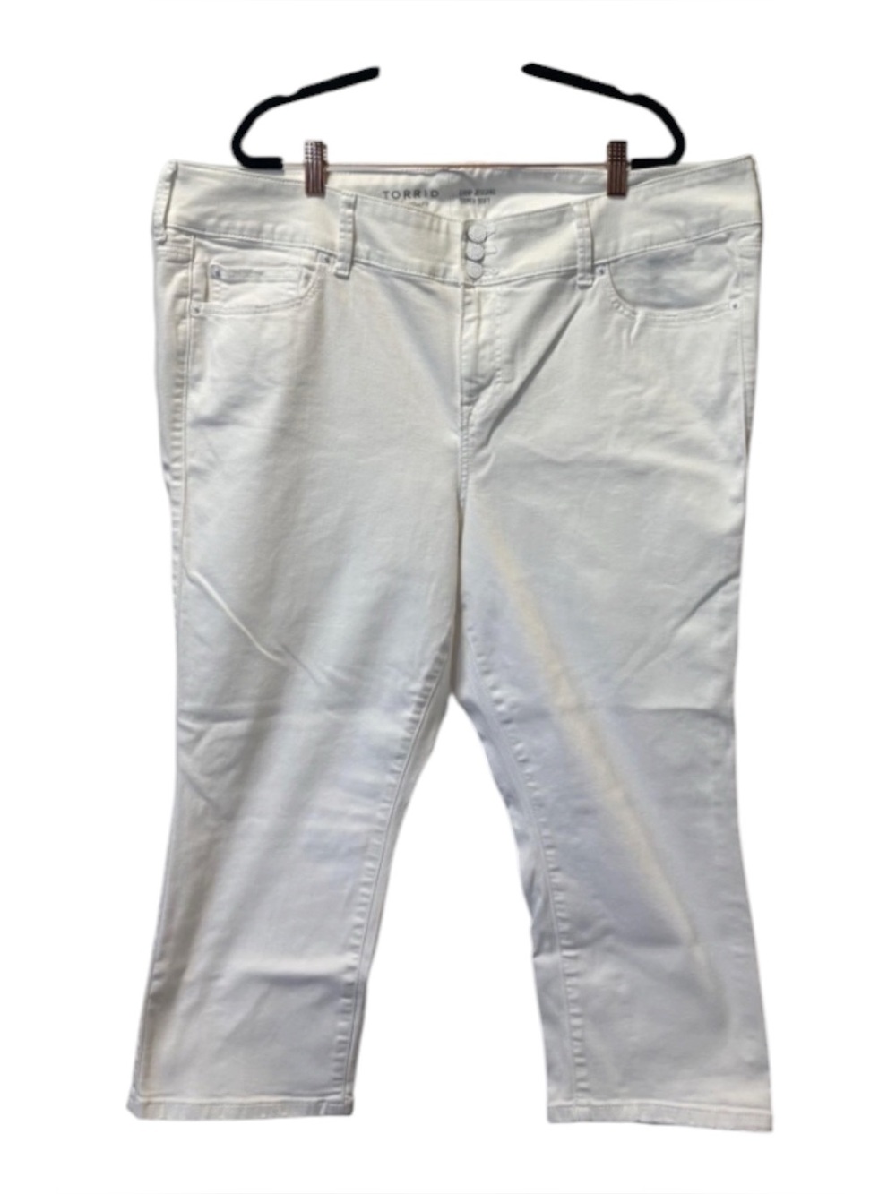 torrid White Stretch Slim Crop Jegging